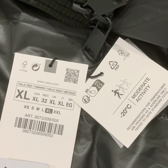 Zara NWT Water and Wind Protection Khaki Longline Hooded Anorak - Picture 16 of 17